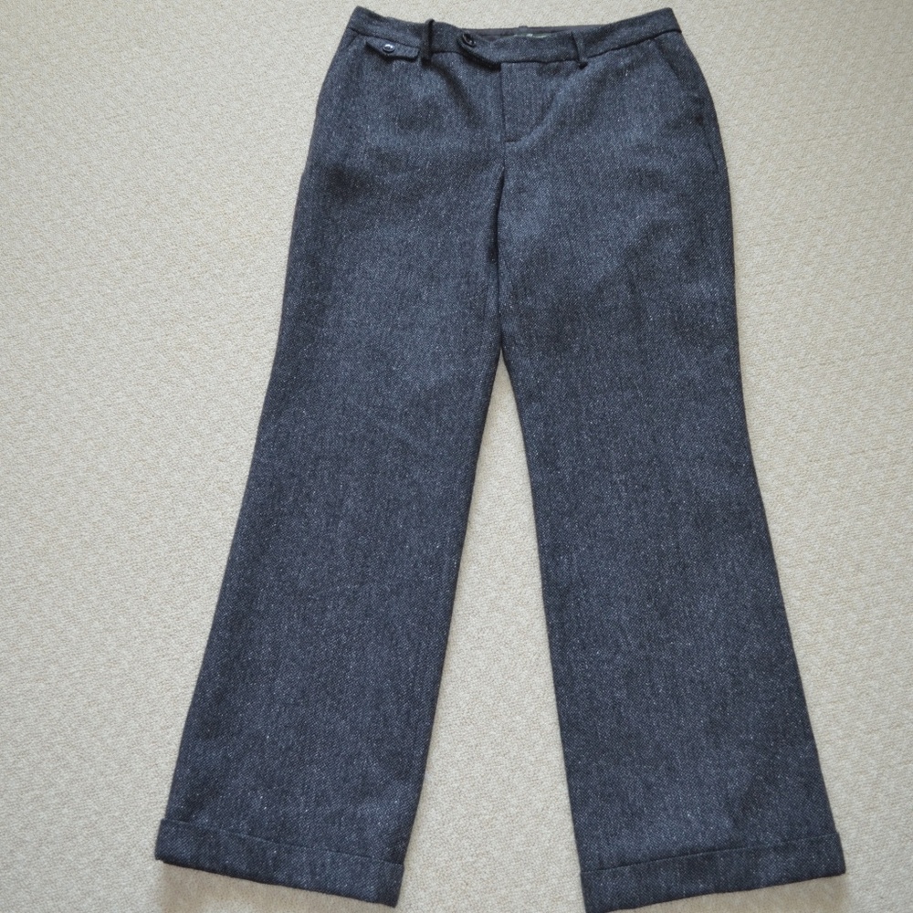 Eddie Bauer Grey Blakely Fit Wool Tweed Pants